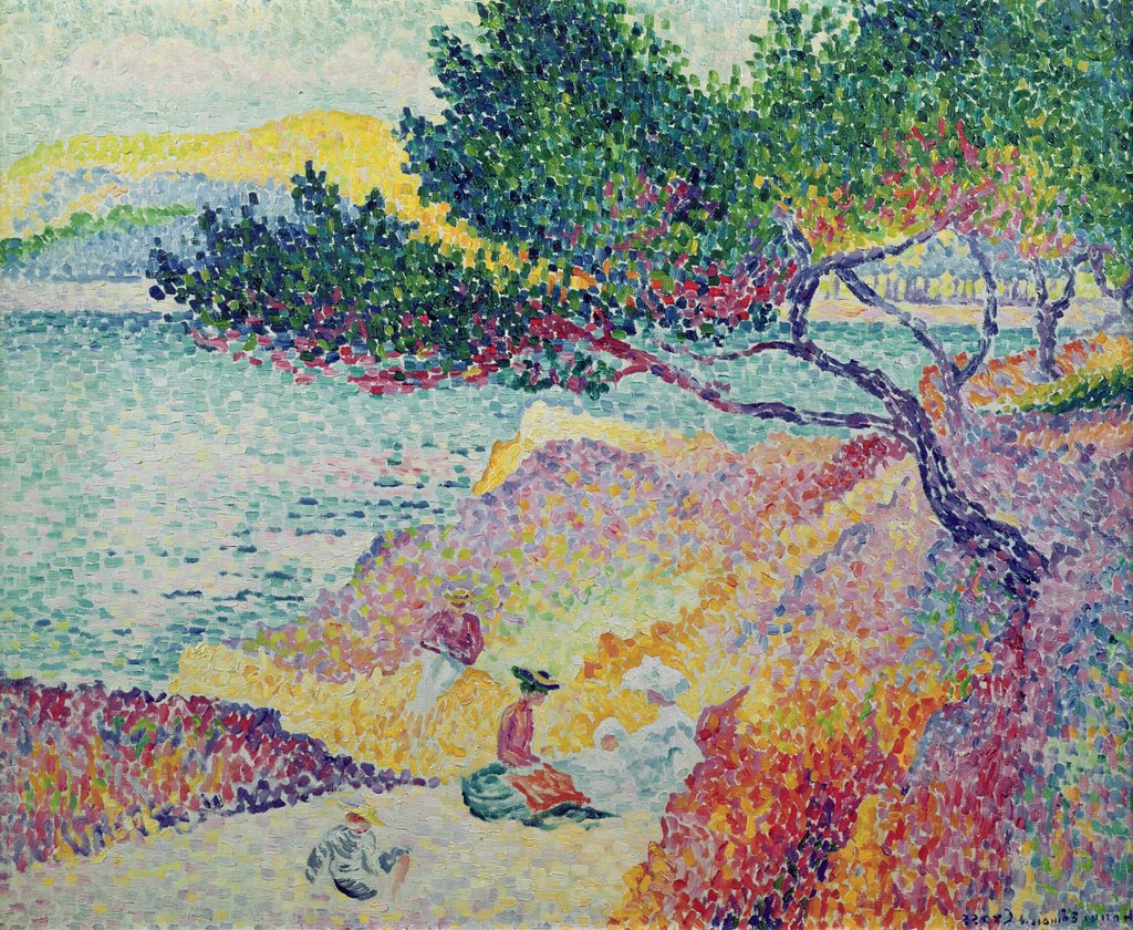 Detail of Saint Clair Beach, 1906-07 by Henri-Edmond Cross