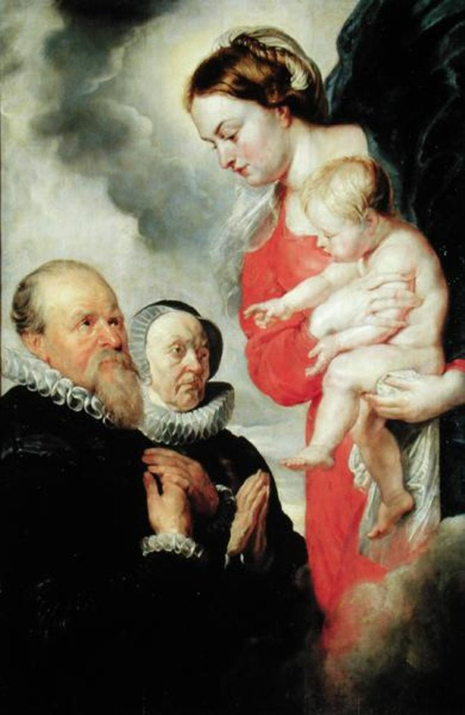 Detail of Madonna and Child with the donors Alexandre Goubeau and his wife Anne Antoni by Peter Paul Rubens