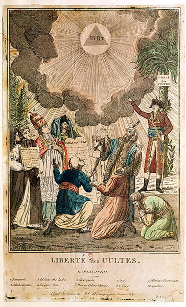 Detail of Decree Instituting the Freedom of Worship, November 1799 by French School