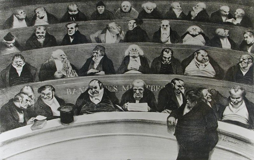 The Stomach of the Legislature, the Ministerial Benches of 1834 by Honore Daumier