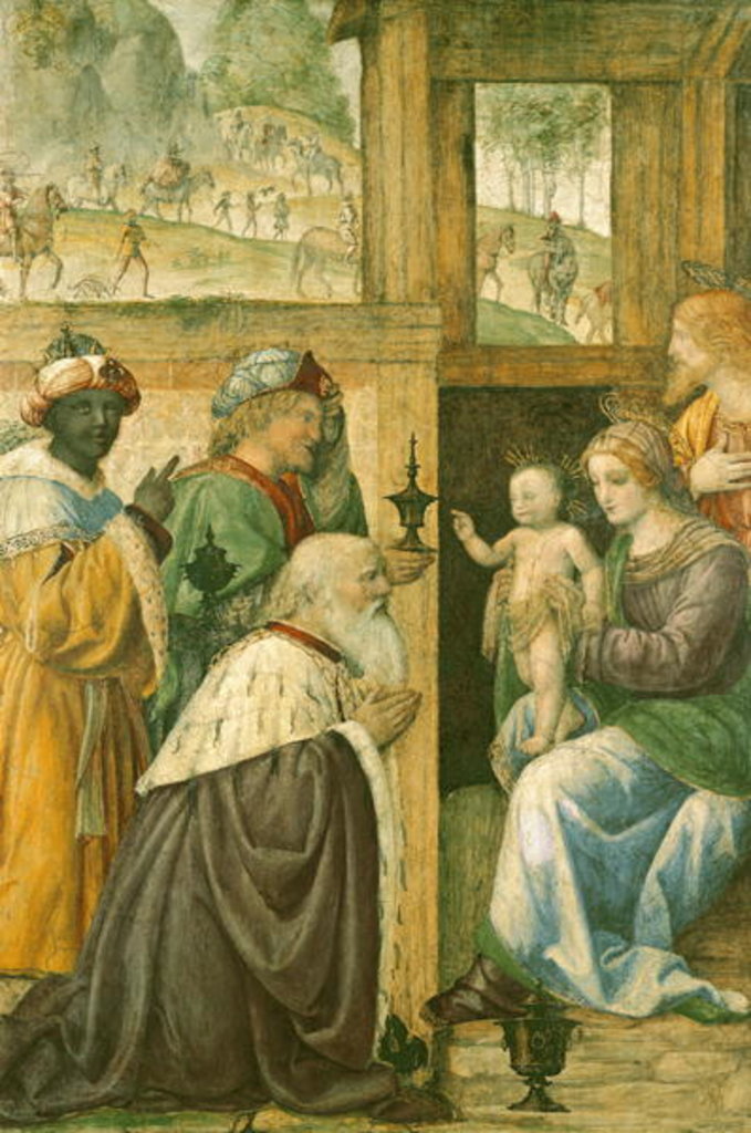 Detail of Adoration of the Magi by Bernardino Luini