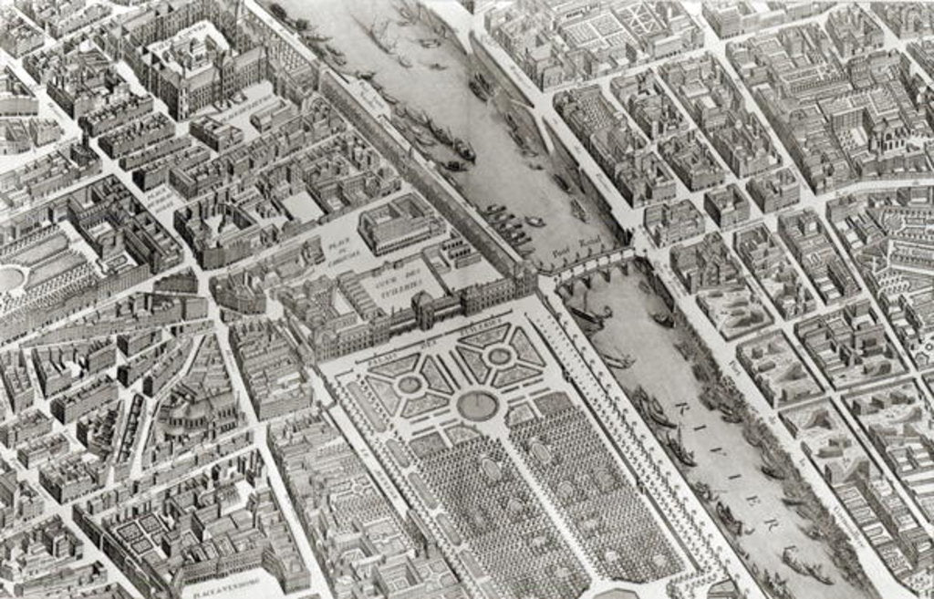 Detail of Plan of Paris by Louis Bretez