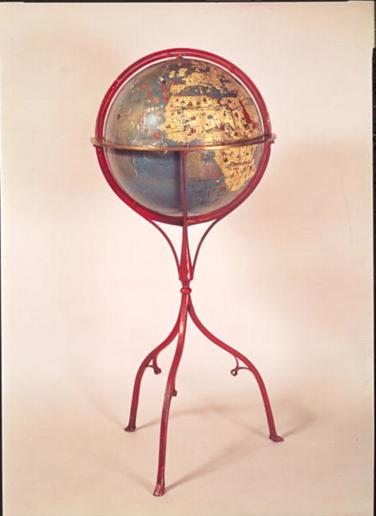 Detail of Terrestrial Globe, showing the Indian Ocean, made in Nuremberg by Martin Behaim