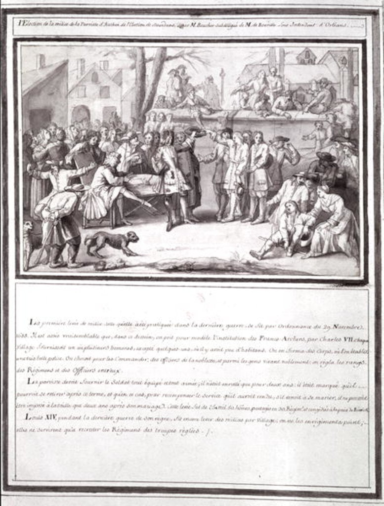 Detail of The Election of the Militia at the Parish of Authon, part of the Dourdans Election by French School