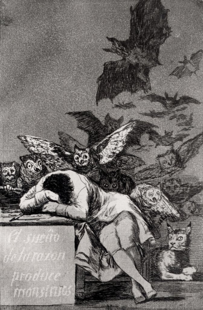 Detail of The Sleep of Reason Produces Monsters by Francisco Jose de Goya y Lucientes