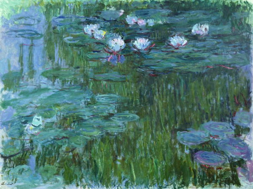 Detail of Waterlilies, 1914-17 by Claude Monet