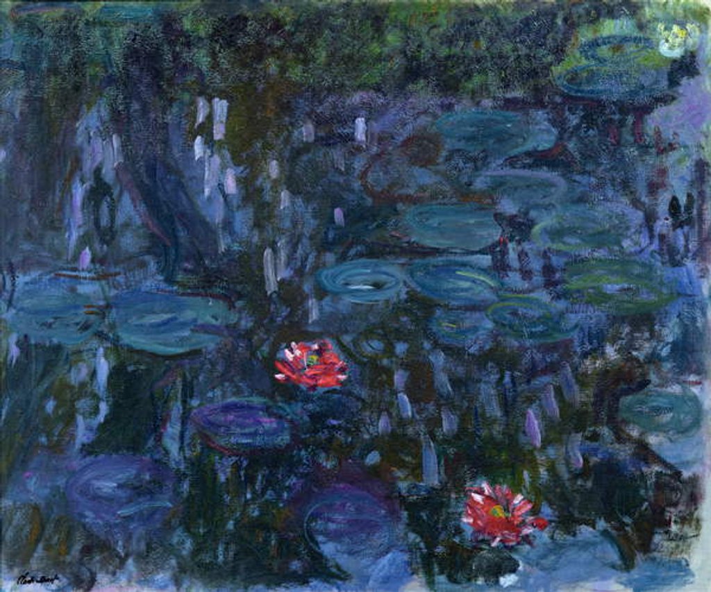 Detail of Waterlilies with Reflections of a Willow Tree, 1916-19 by Claude Monet
