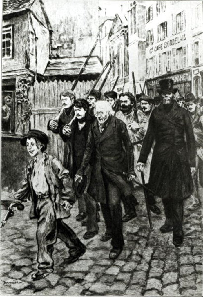 Detail of Gavroche Leading a Demonstration by Pierre Georges Jeanniot