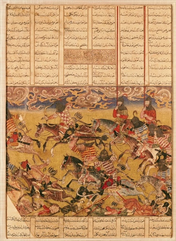 Detail of The Charge of the Cavaliers of Faramouz by Persian School