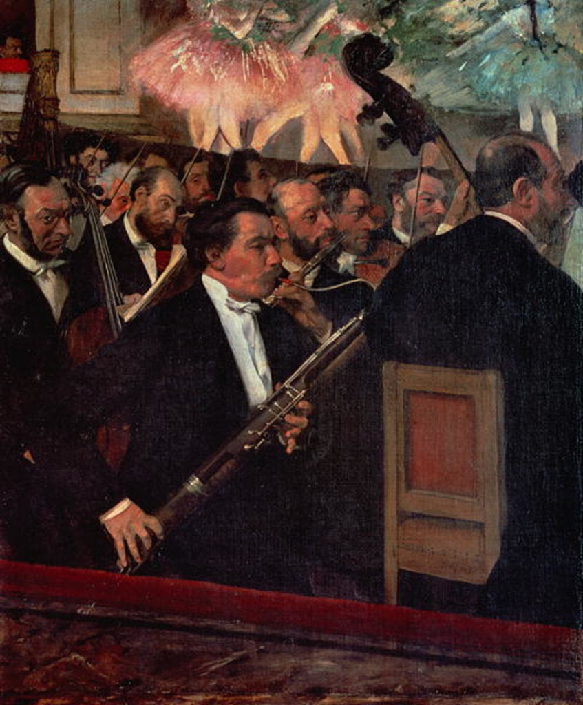 Detail of The Opera Orchestra, c.1870 by Edgar Degas