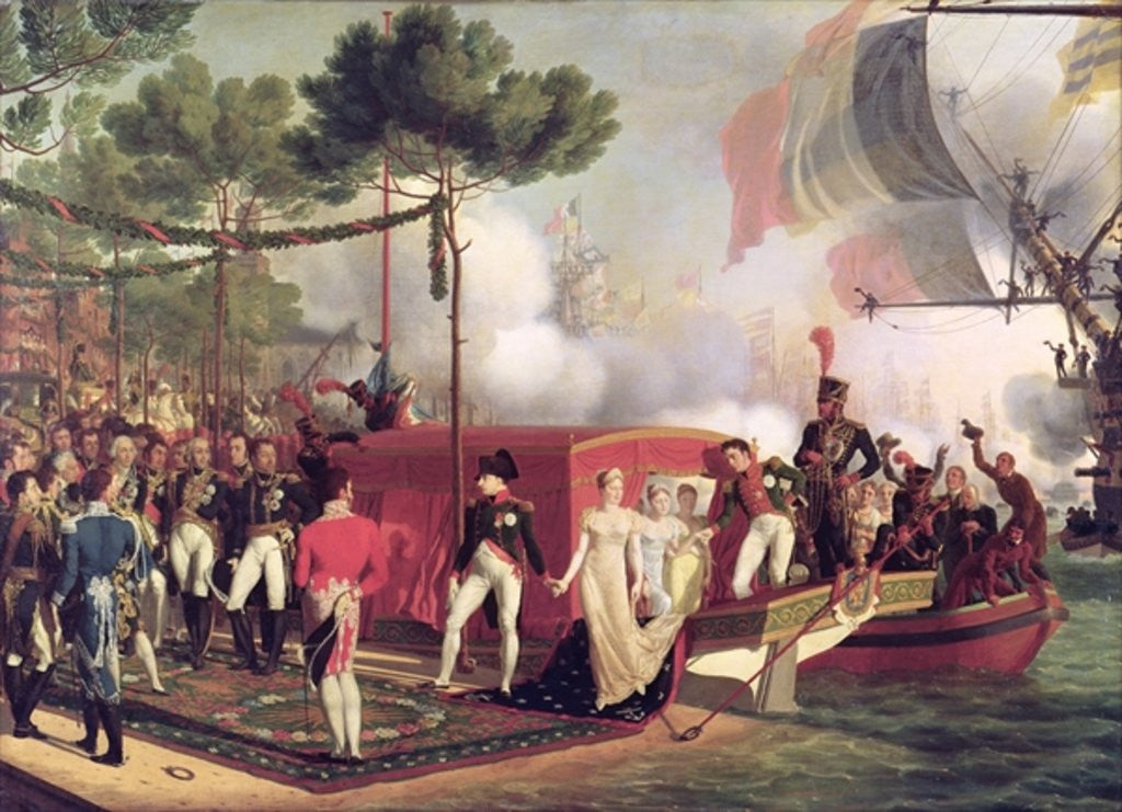 Detail of Napoleon I and Marie Louise Disembarking at Antwerp by Louis Philippe Crepin