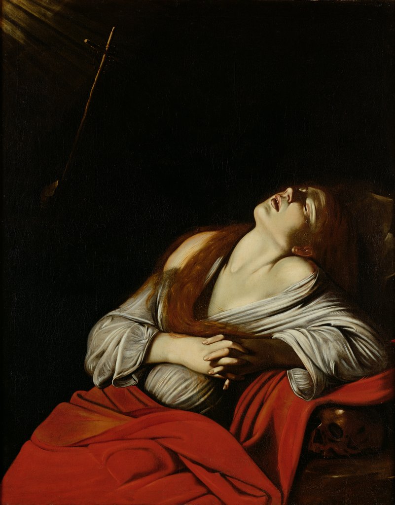 Detail of The Ecstasy of Mary Magdalene by Louis Finsonius or Finson