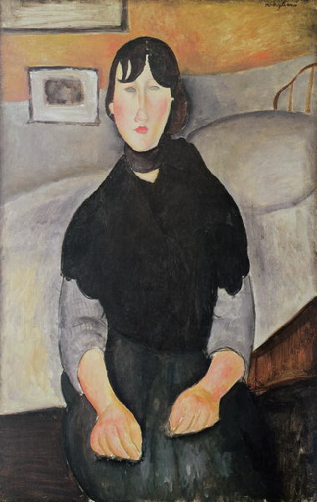 Detail of Young Woman of the People by Amedeo Modigliani
