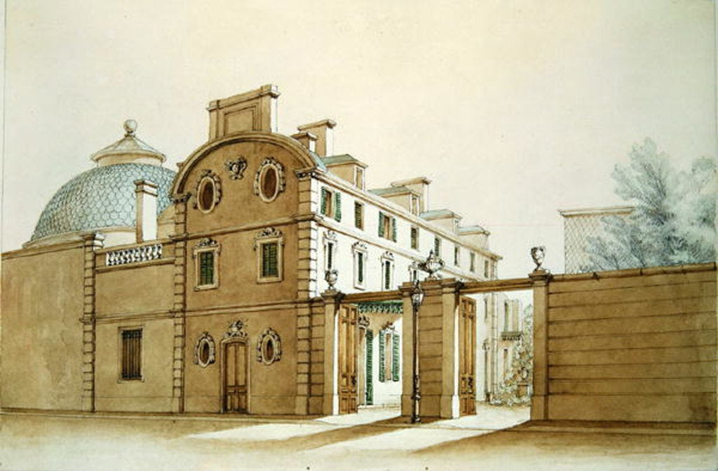 Detail of View of the house in rue Fortunee, bought by Honore de Balzac in 1847 by M. Santi
