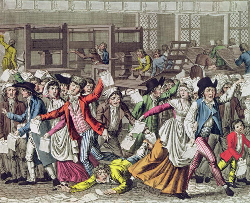 Detail of The Freedom of the Press, 1797 by French School