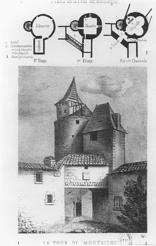 Detail of Plan of the Tour de Montaigne, at Saint-Michel-de-Montaigne by French School