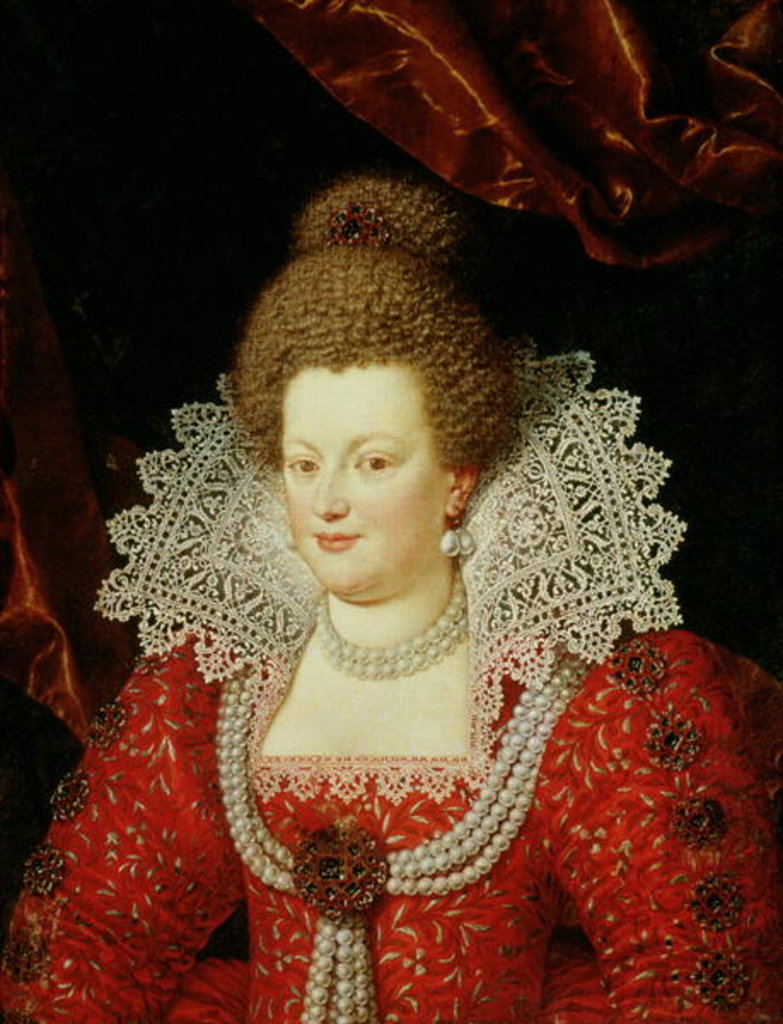 Detail of Portrait of Marie de Medici by Scipione Pulzone