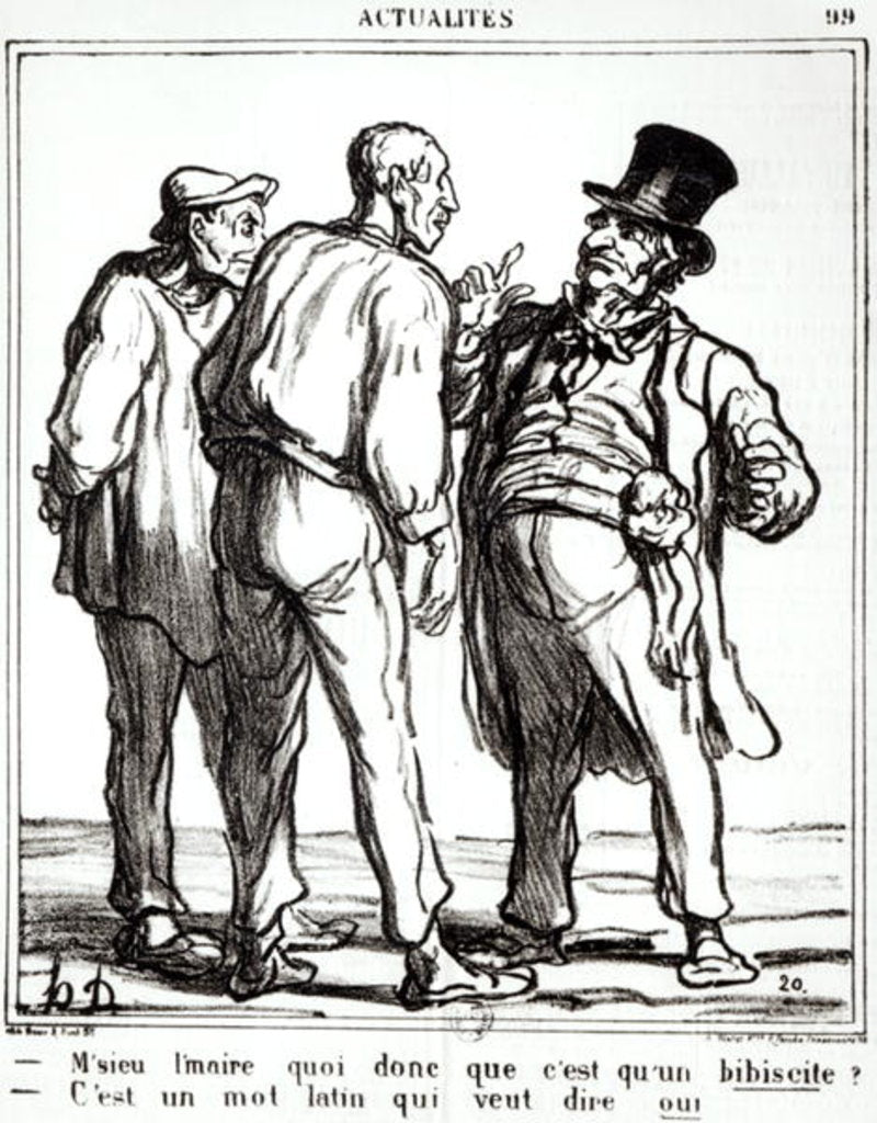 Detail of Cartoon about the plebiscite of 8th May 1870 by Honore Daumier