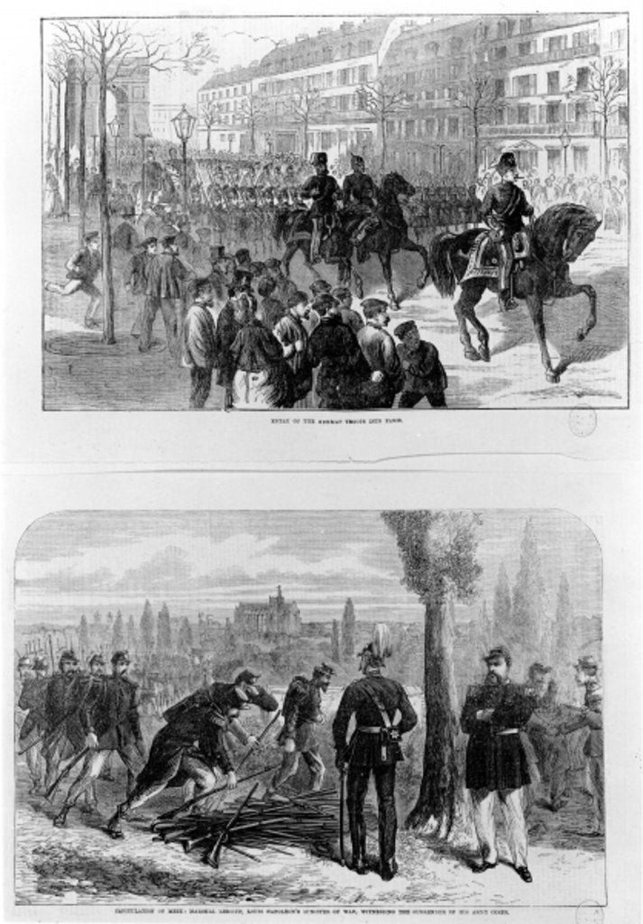 Detail of Entry of the German troops into Paris, 2nd March 1871 by English School