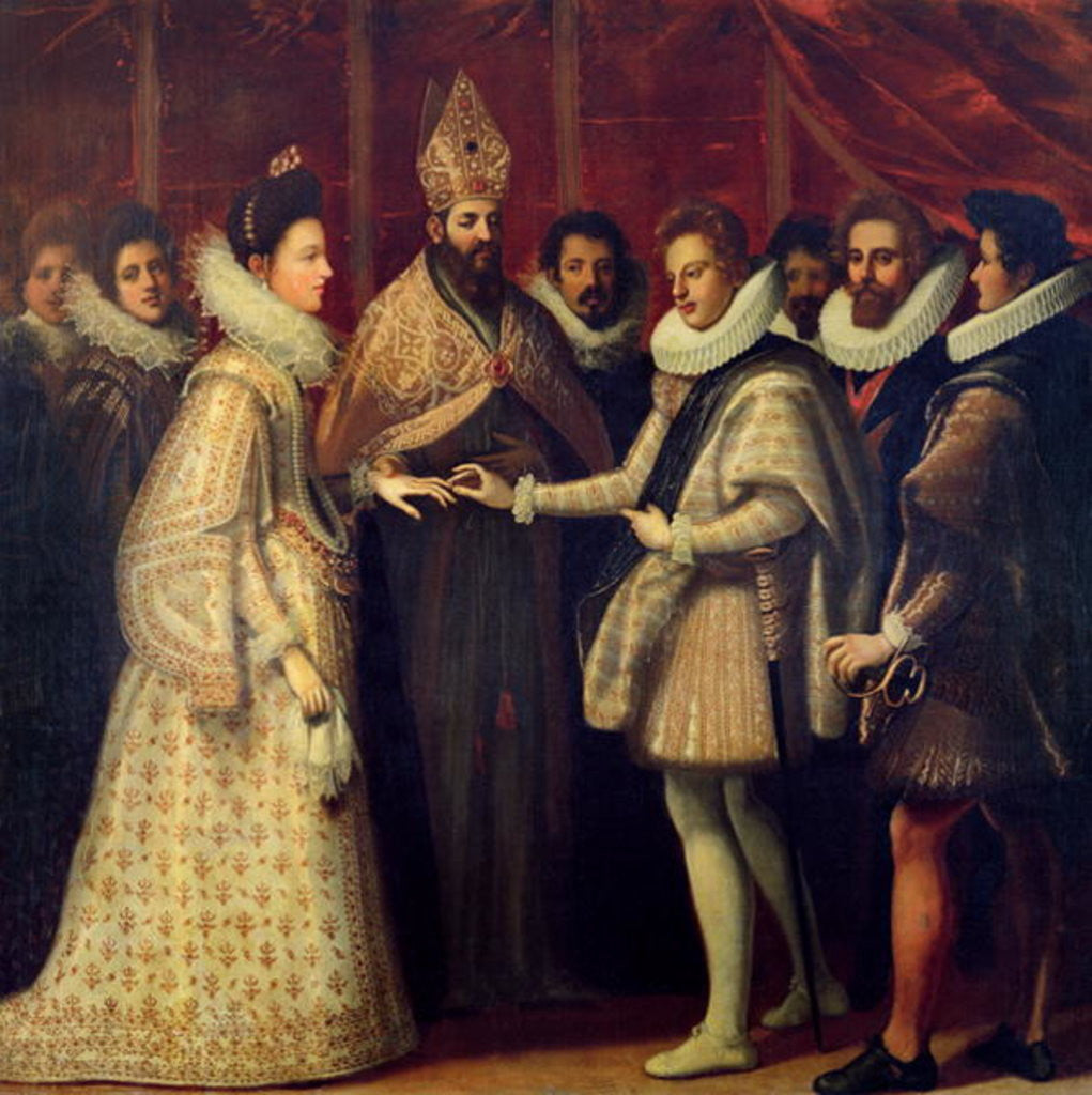 Detail of The Marriage of Catherine de Medici and Henri II by Jacopo Chimenti Empoli
