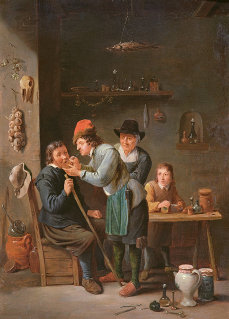 Detail of The Tooth Extractor by David the Younger (school of) Teniers