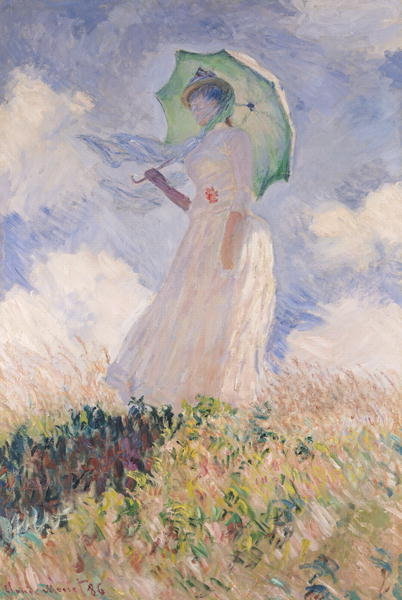 Detail of Woman with Parasol turned to the Left, 1886 by Claude Monet
