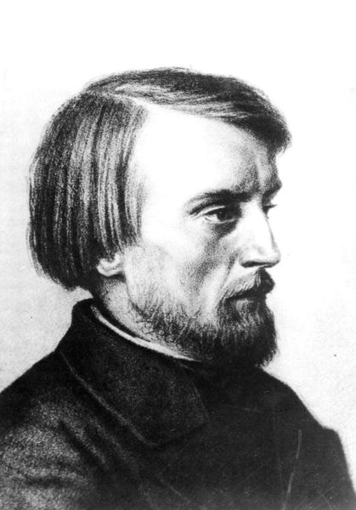 Detail of Portrait of Vissarion Grigorievich Belinsky by Kyrill Antonovitch Gorbunov