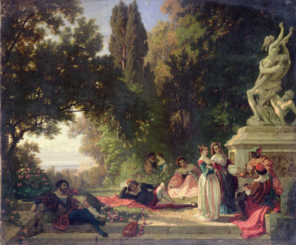 Detail of Spring Festival in Tuscany by Henri Baron