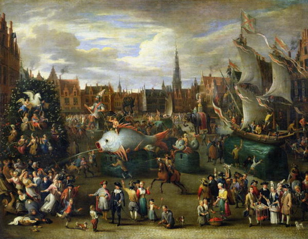 Detail of A Festival at Antwerp by Alexander van Bredael
