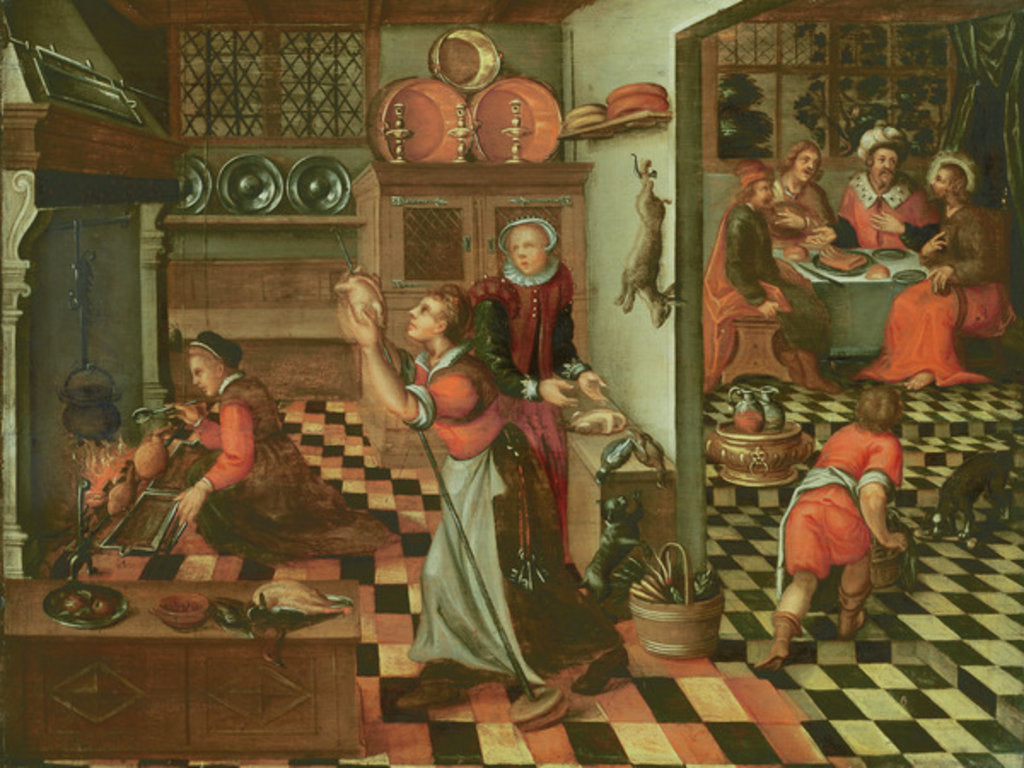 Detail of Interior of the Kitchen, the Supper at Emmaus by Flemish School