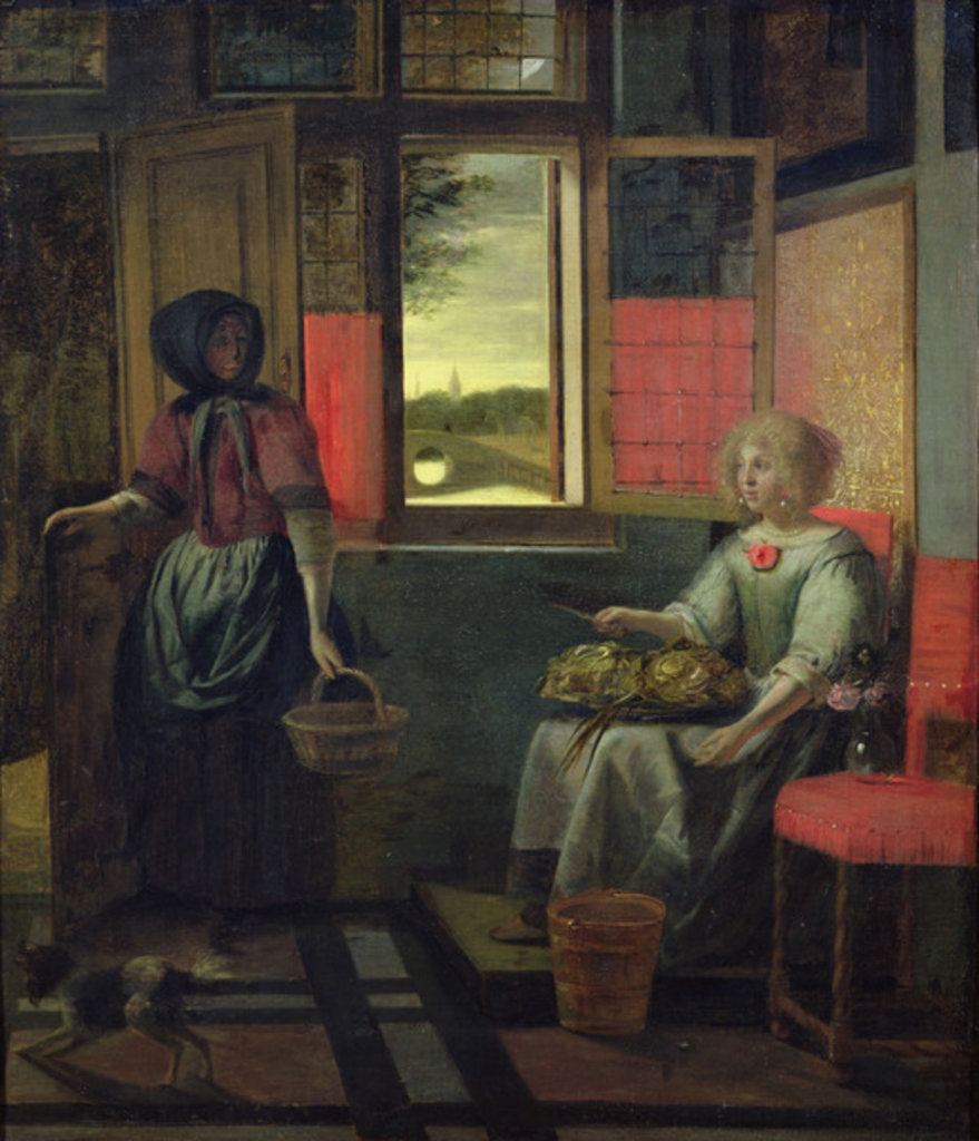 Detail of A Dutch Interior by Pieter de Hooch