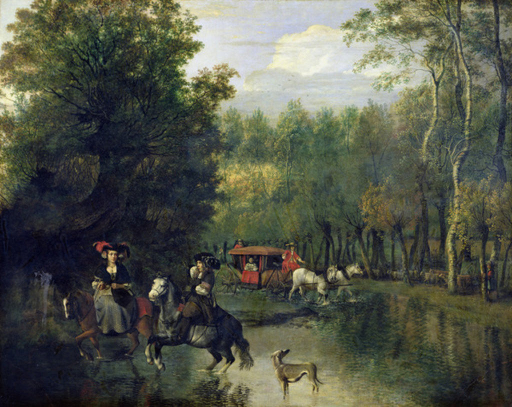 Detail of The Ford by Jan Siberechts