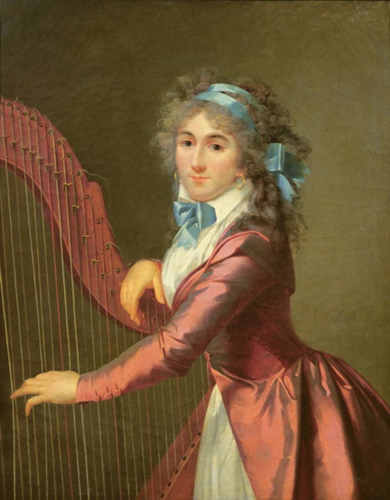 Detail of Portrait of a Young Harpist by Adele Romany