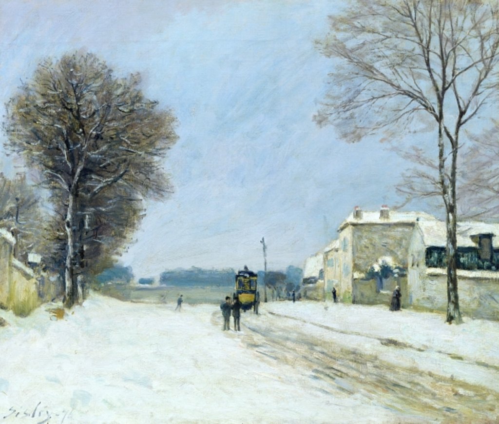 Detail of Winter, Snow Effect, 1876 by Alfred Sisley