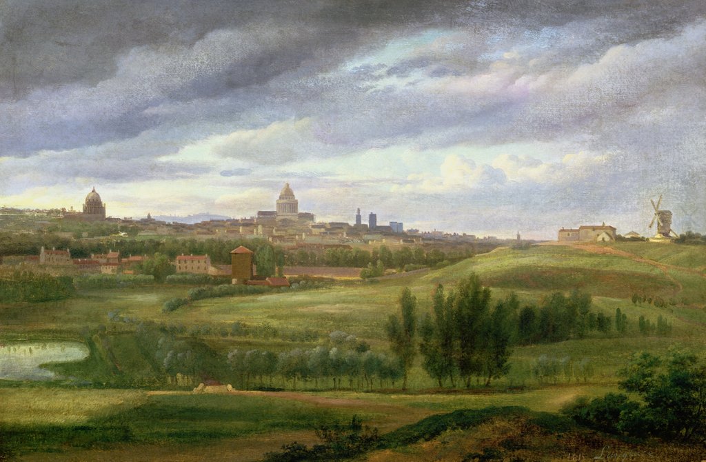 Detail of View of Paris from Butte aux Cailles, Gentilly by Jean Baptiste Gabriel Langlace