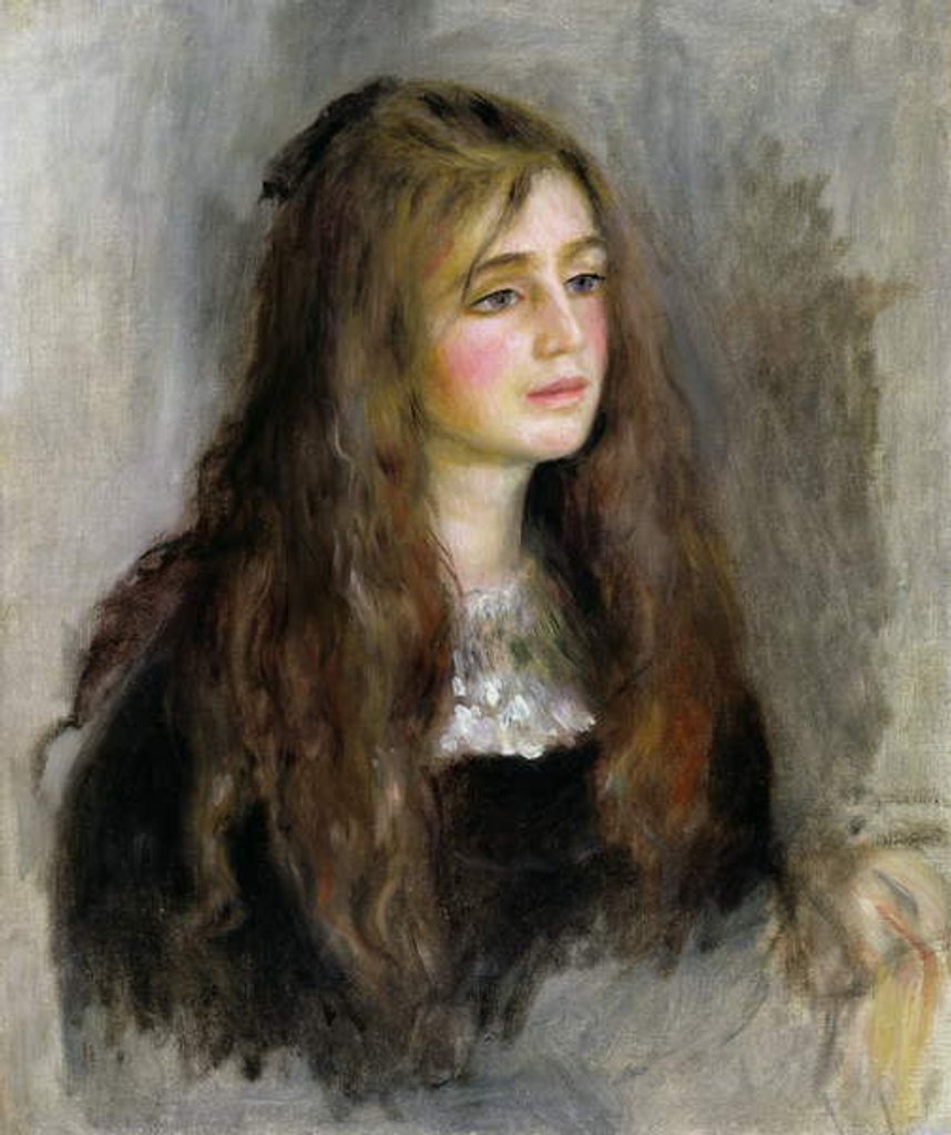 Detail of Portrait of Julie Manet 1894 by Pierre Auguste Renoir