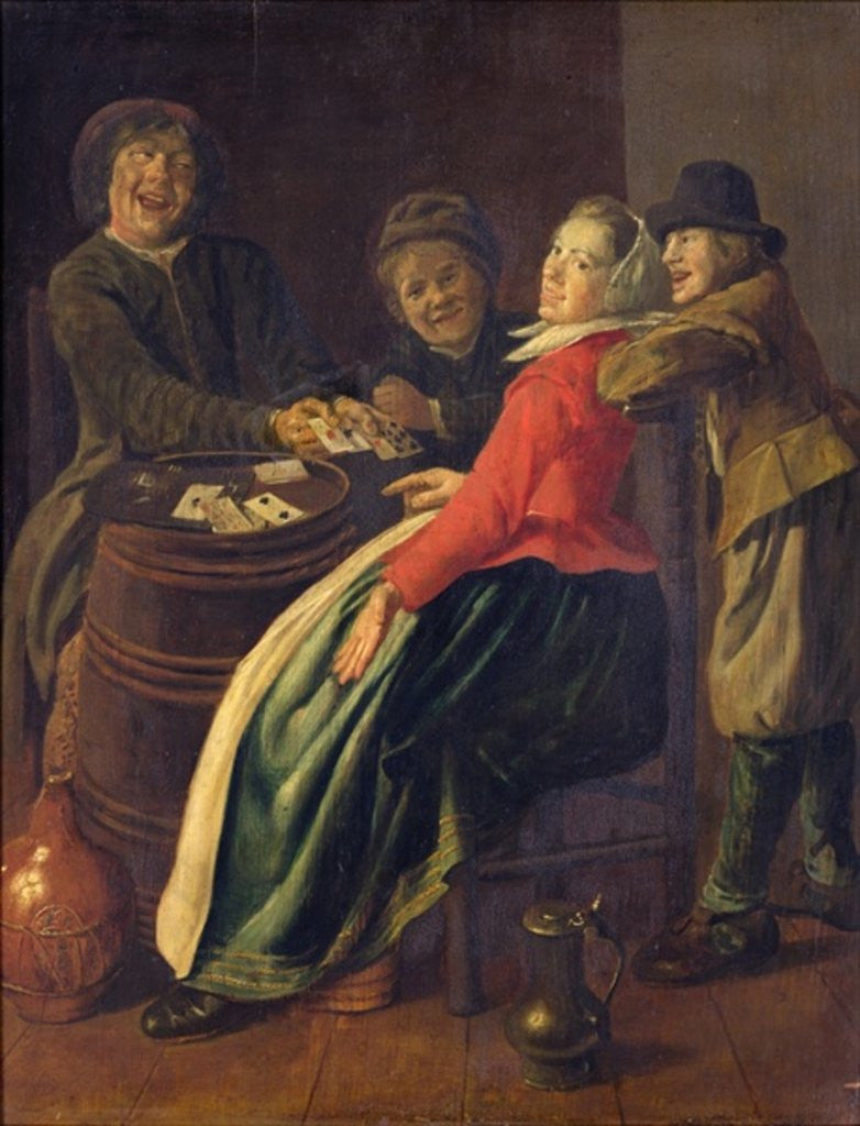 Detail of A Game of Cards by Judith Leyster