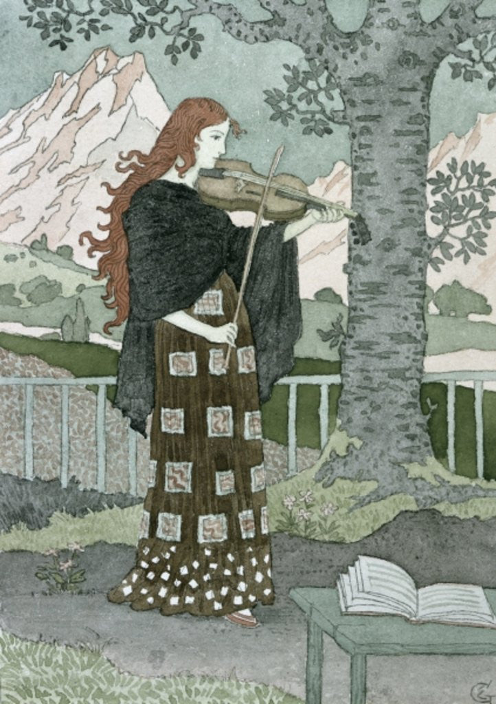 Detail of A Musician by Eugene Grasset