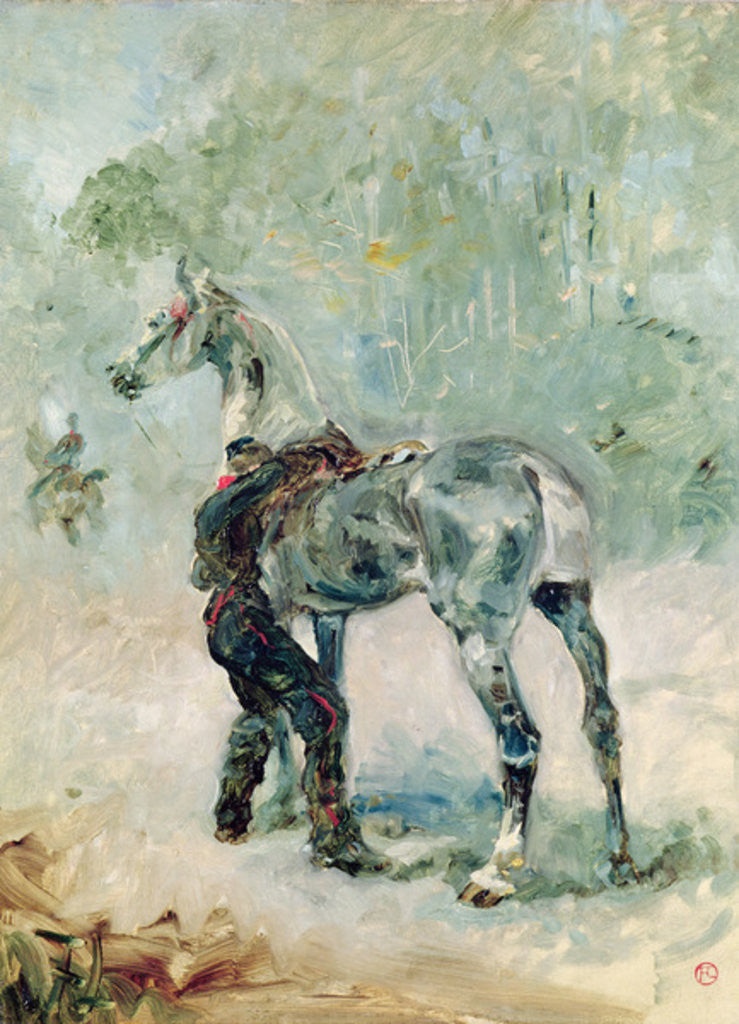 Detail of Artilleryman Saddling his Horse by Henri de Toulouse-Lautrec