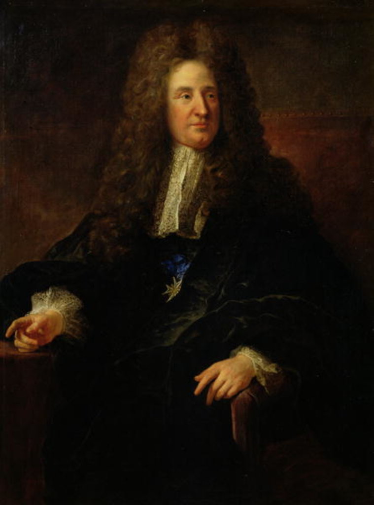 Detail of Portrait of Jules Hardouin Mansart by Francois de Troy