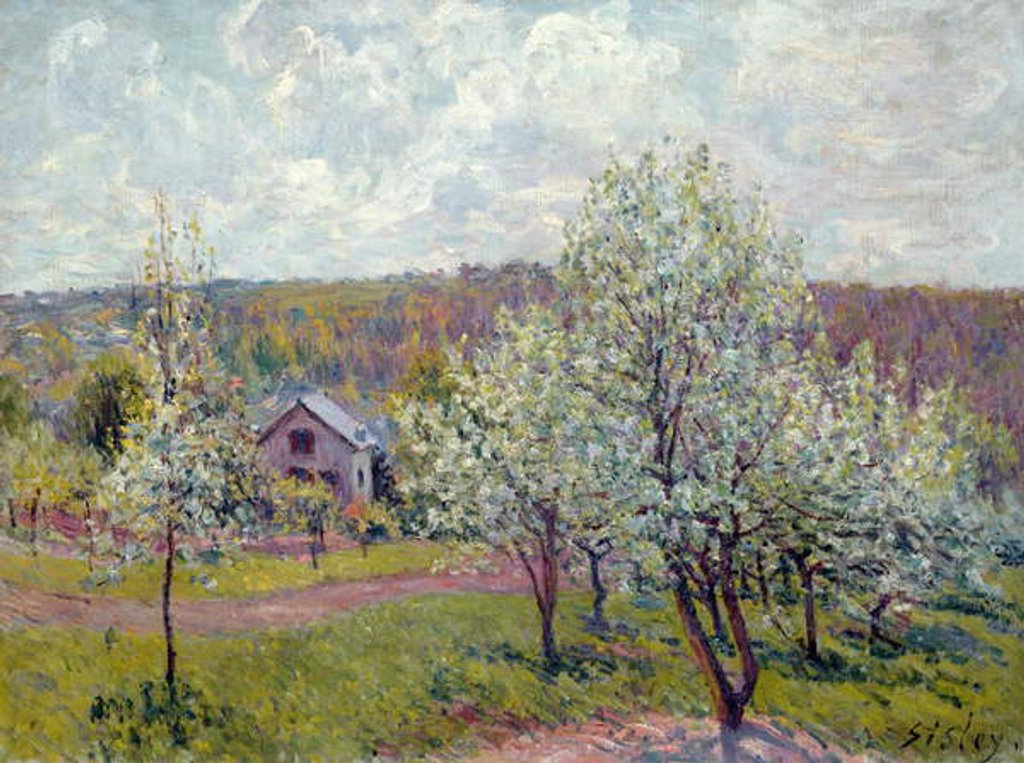 Detail of Spring in the Environs of Paris, Apple Blossom, 1879 by Alfred Sisley
