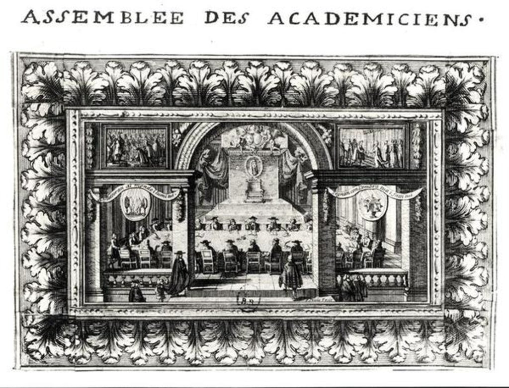 Detail of Meeting at the Academy Francaise in 1635 by French School