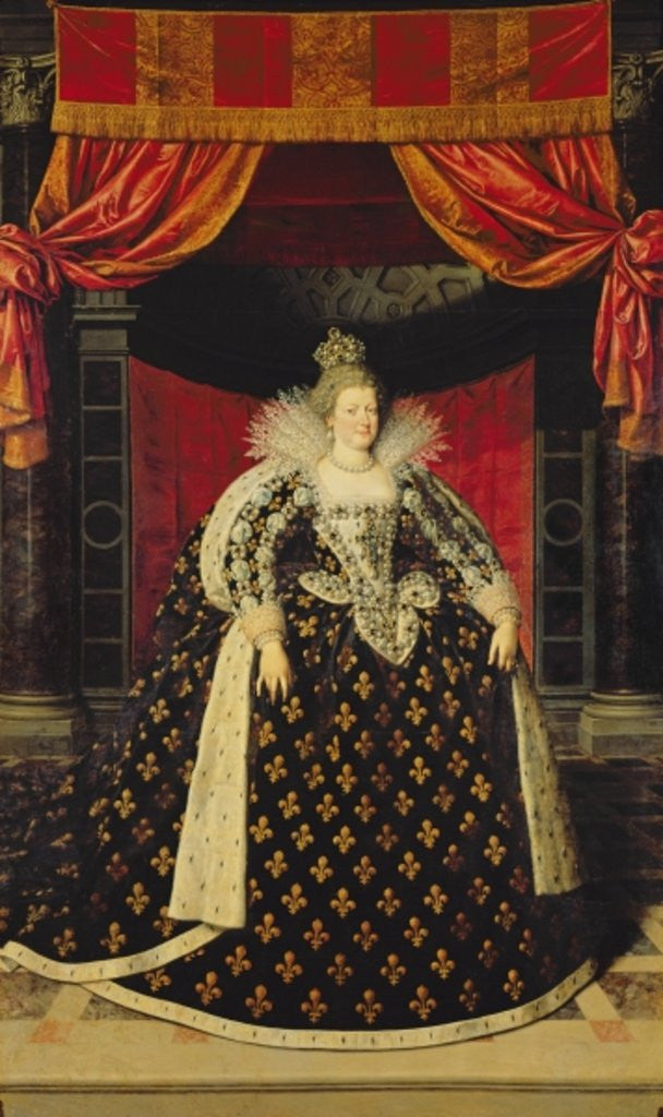 Detail of Marie de Medici in Coronation Robes by Frans II Pourbus