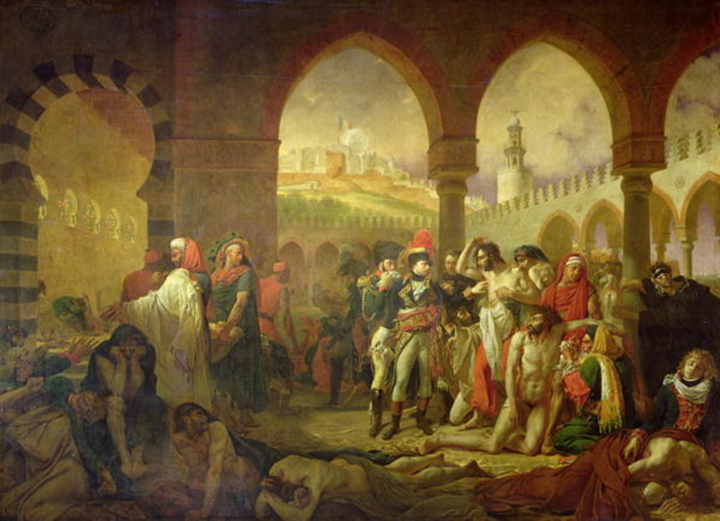 Detail of Napoleon Bonaparte visiting the plague stricken of Jaffa, 11th March 1799, 1804 by Baron Antoine Jean Gros