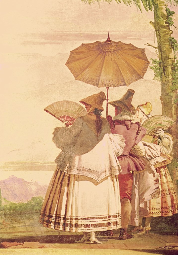 Detail of The Summer Promenade, c.1757 by Giandomenico Tiepolo
