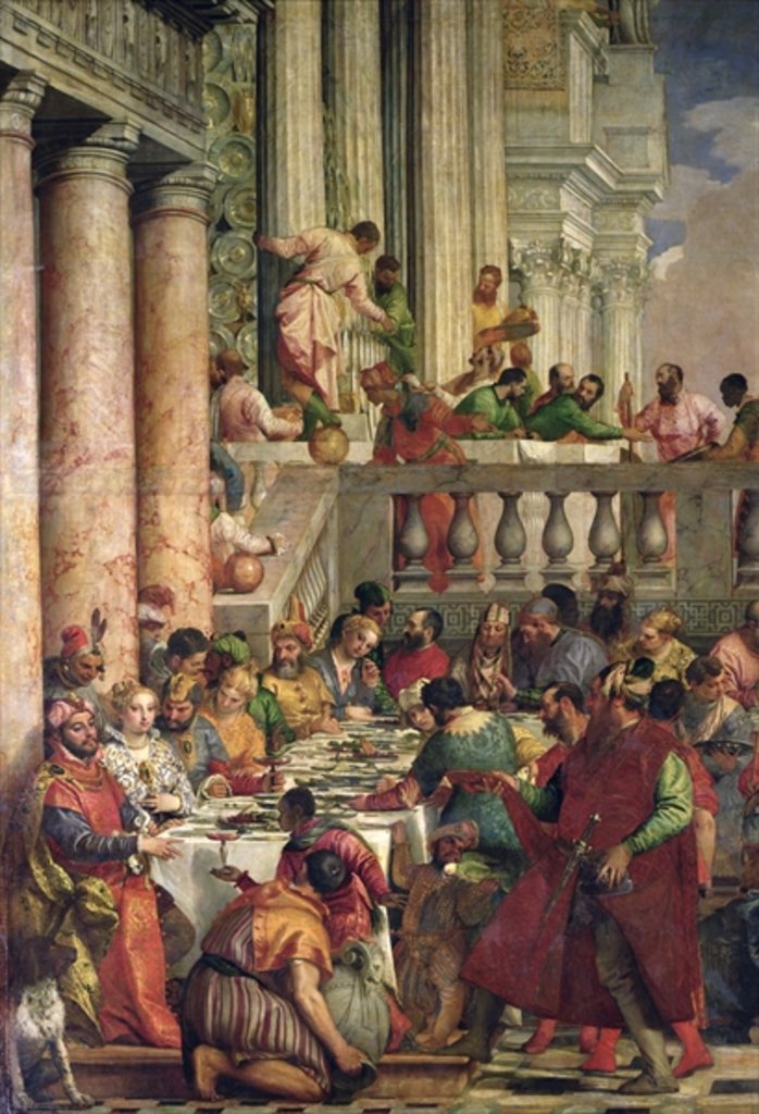 Detail of The Marriage Feast at Cana, detail of the left hand side, c.1562 by Veronese