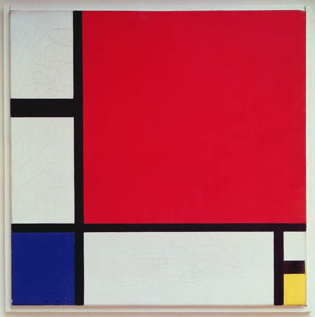Detail of Composition with Red, Blue and Yellow, 1930 by Piet Mondrian