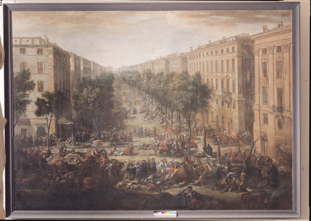 View of the Cours Belsunce, Marseilles, During the Plague of 1720, 1721 by Michel Serre