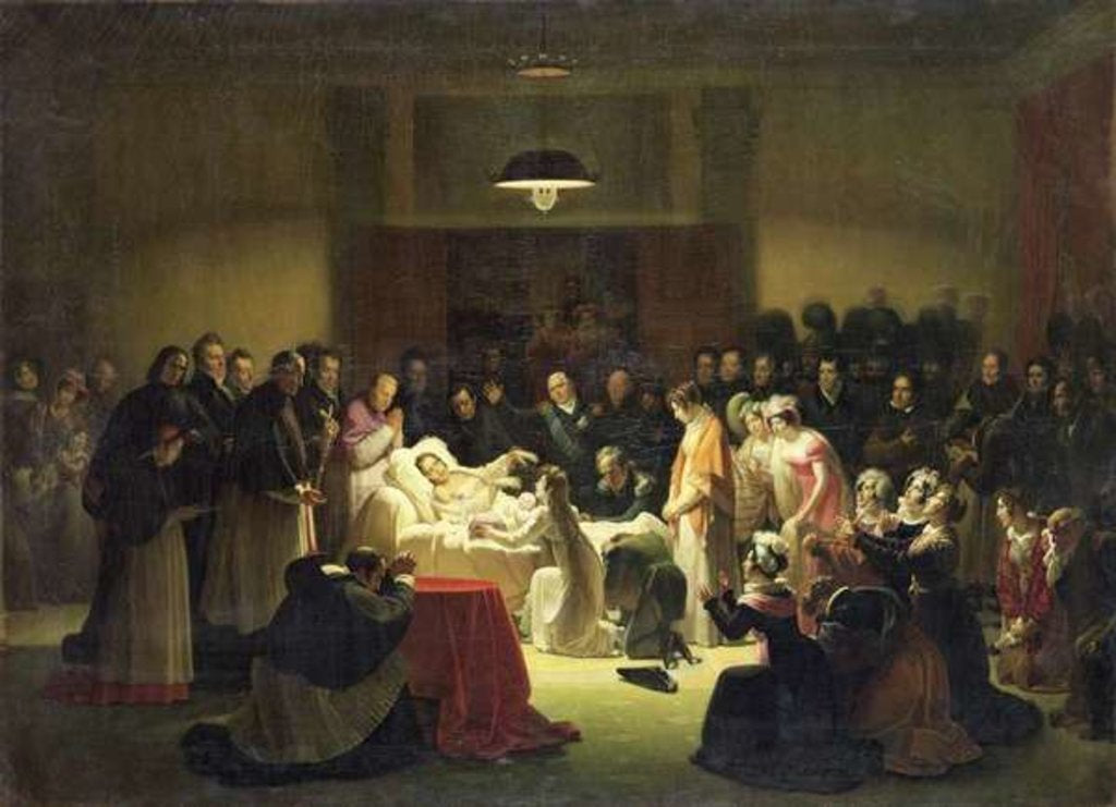 Detail of The Last Moments of Charles-Ferdinand of France in the Administration Room of the Paris Opera House, 14th February 1820, c.1828 by Alexandre Menjaud