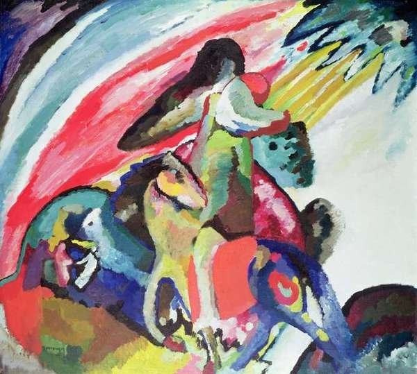 Detail of The Rider by Wassily Kandinsky